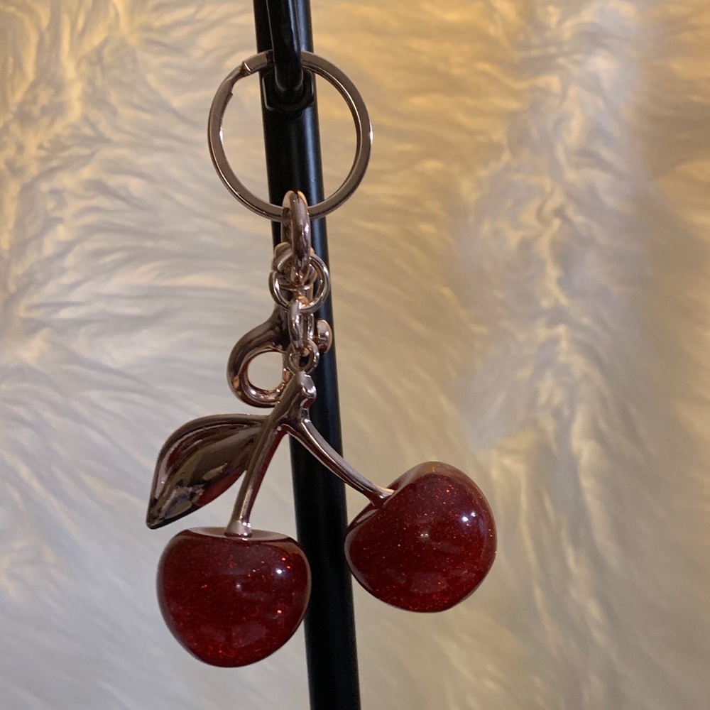 Cherry Keychain with Rose Gold Accents (NWT) - Picture 2 of 2